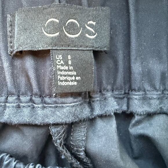 COS Womens Black High Rise Wide Leg Culottes Cropped Pants Size 8 - Picture 6 of 6